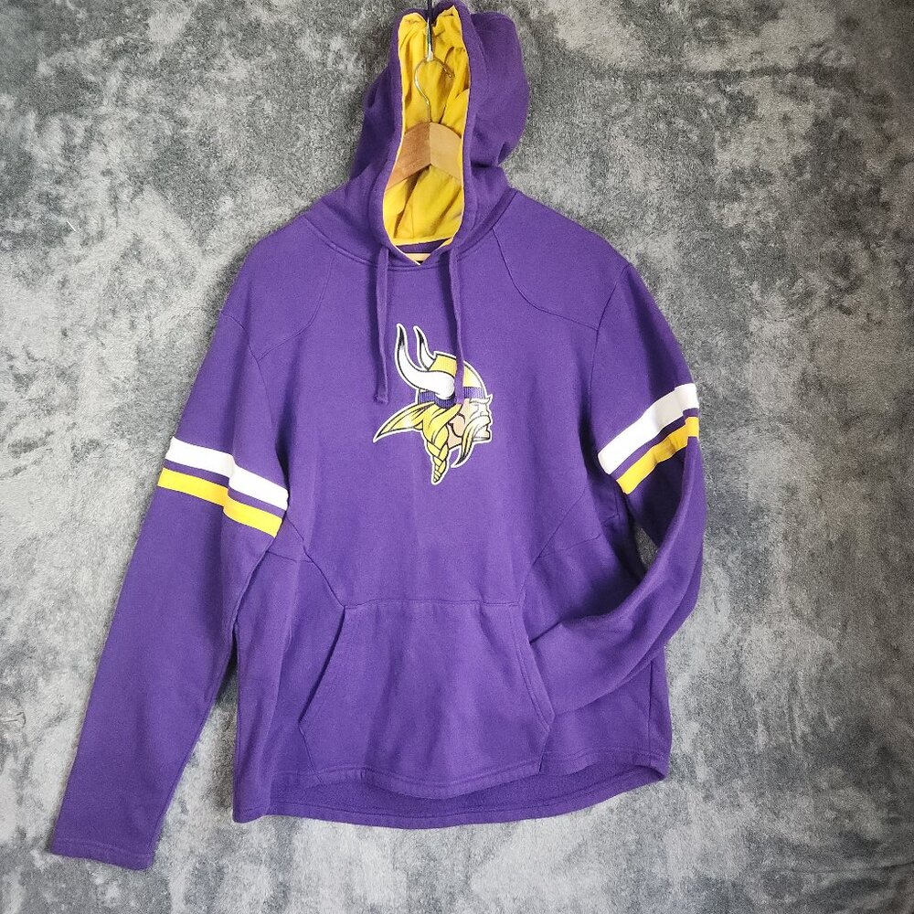 Minnesota Vikings Hoodie Sweatshirt Sweater Mens NFL Team Apparel Size L Fleece